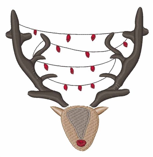 Xmas Reindeer Machine Embroidery Design