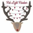 Picture of Red Light Reindeer Machine Embroidery Design