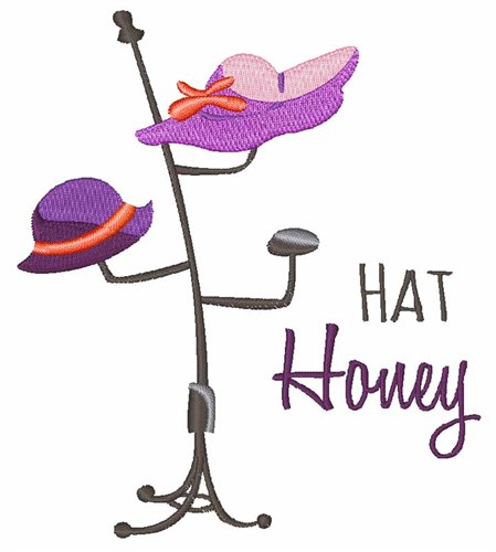 Hat Honey Machine Embroidery Design