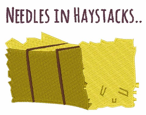 Needles In Haystacks Machine Embroidery Design