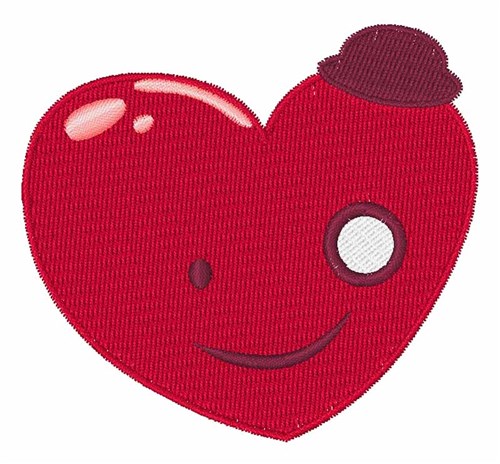 Smiley Heart Machine Embroidery Design