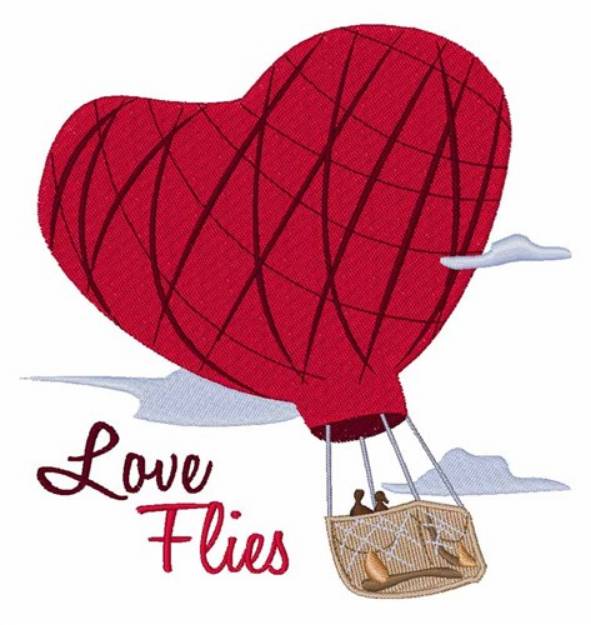 Picture of Love Flies Machine Embroidery Design