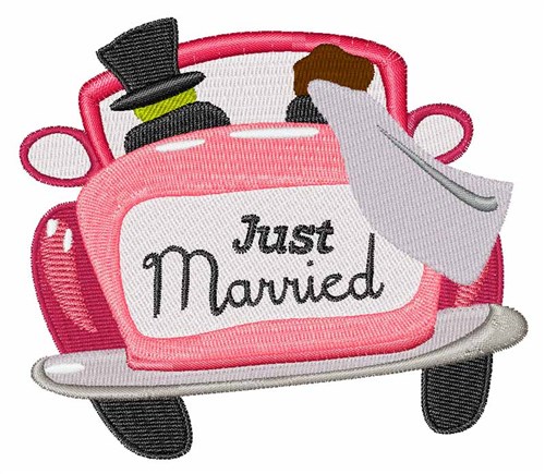Just Married Machine Embroidery Design