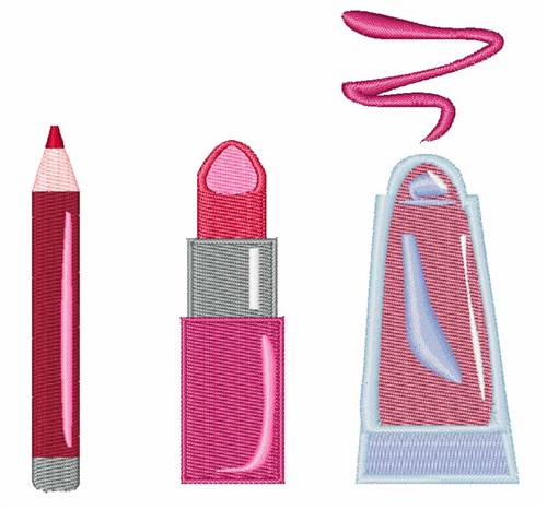 Lipstick Makeup Machine Embroidery Design
