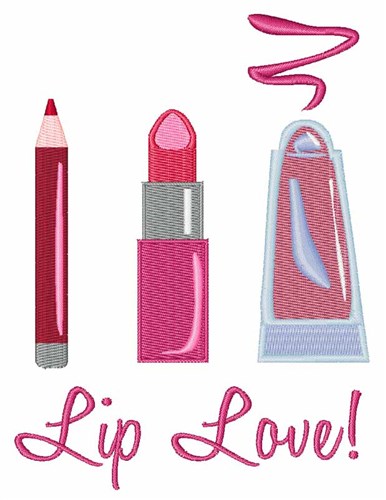 Lip Love Machine Embroidery Design