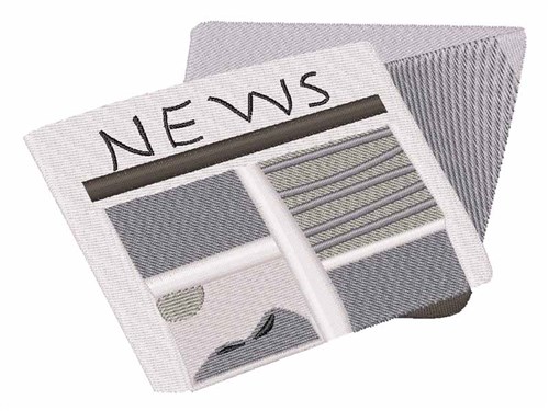 News Paper Machine Embroidery Design