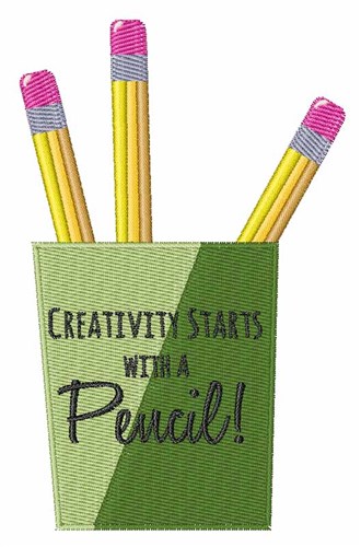 A Pencil Machine Embroidery Design