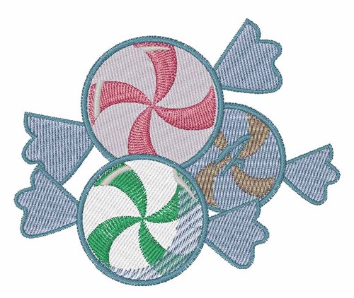 Peppermint Candies Machine Embroidery Design