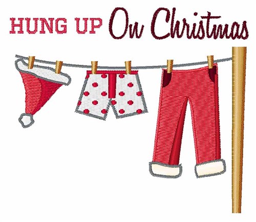 Hung Up On Christmas Machine Embroidery Design
