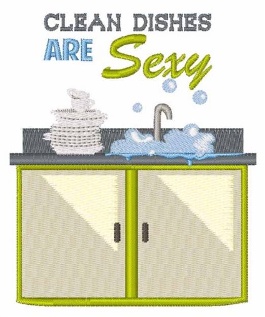 Picture of Clean Dishes Sexy Machine Embroidery Design