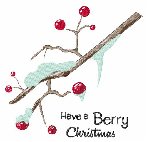 Berry Christmas Machine Embroidery Design