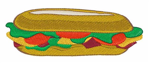 Sub Sandwich Machine Embroidery Design