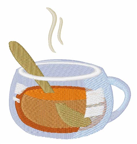 Cup Of Tea Machine Embroidery Design