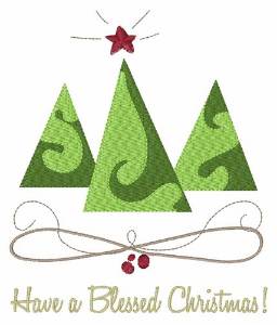 Picture of Blessed Christmas Machine Embroidery Design