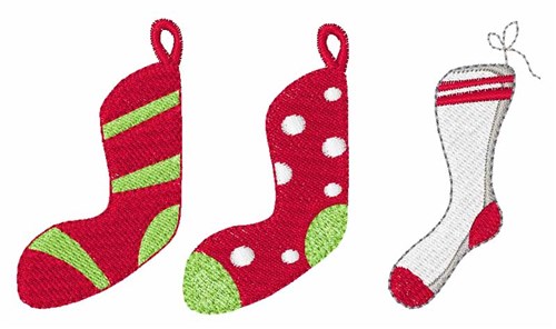 Holiday Stockings Machine Embroidery Design
