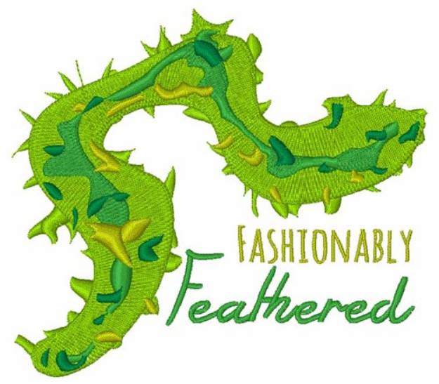 Picture of Fashionably Feathered Machine Embroidery Design
