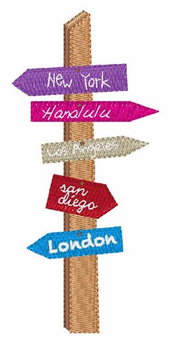 City Directions Machine Embroidery Design
