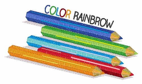 Color Rainbow Machine Embroidery Design