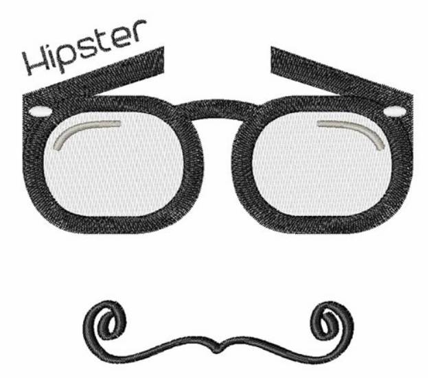 Picture of Hipster Glasses Machine Embroidery Design