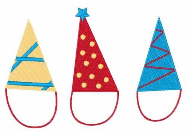 Picture of Party Hats Machine Embroidery Design