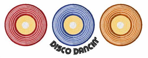 Disco Dancin Machine Embroidery Design