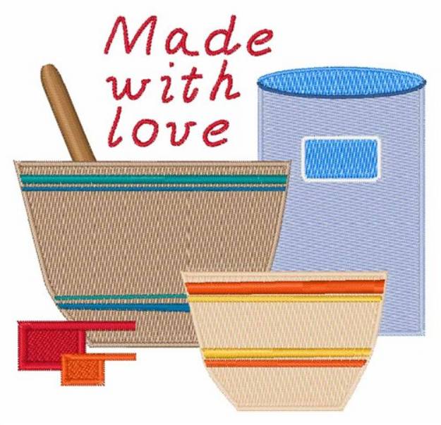 Picture of Made With Love Machine Embroidery Design