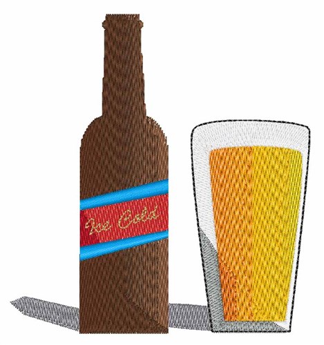 Cold Beer Machine Embroidery Design