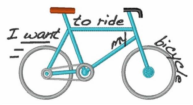 Picture of Want To Ride Machine Embroidery Design