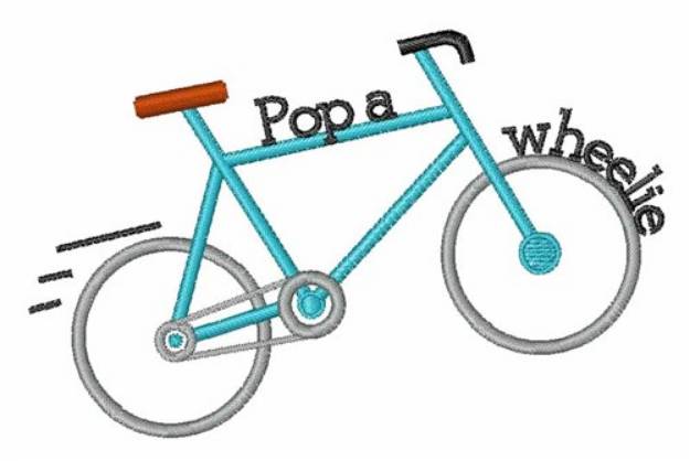 Picture of Pop A Wheelie Machine Embroidery Design