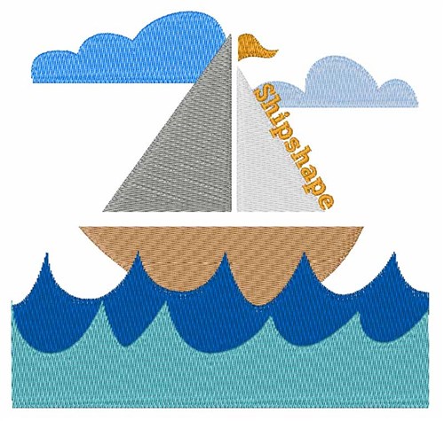 Ship Shape Machine Embroidery Design