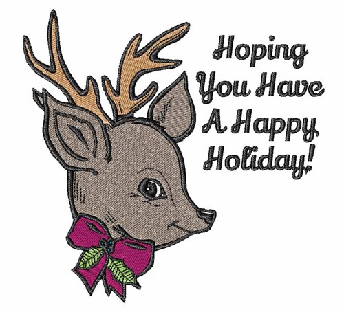 Happy Holiday Machine Embroidery Design