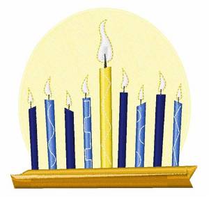 Picture of Chanukah Candles Machine Embroidery Design