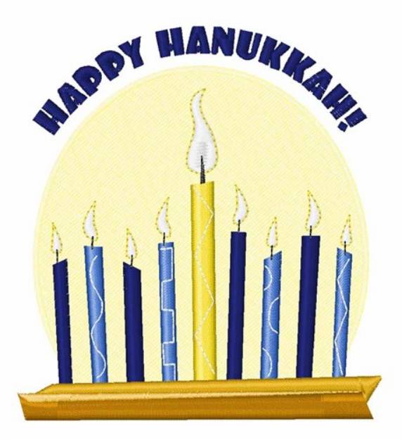 Picture of Happy Hanukkah Machine Embroidery Design