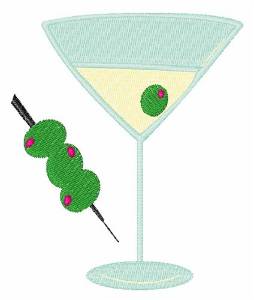 Picture of Martini Olives Machine Embroidery Design