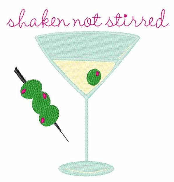 Picture of Shaken Not Stirred Machine Embroidery Design