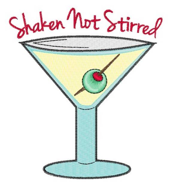 Picture of Shaken Not Stirred Machine Embroidery Design