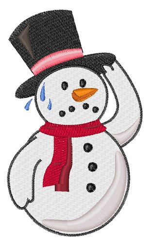 Hot Snowman Machine Embroidery Design