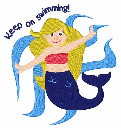 Keep On Swimming Machine Embroidery Design