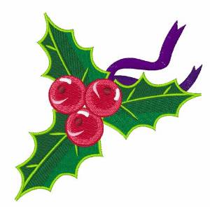 Picture of Xmas Holly Machine Embroidery Design