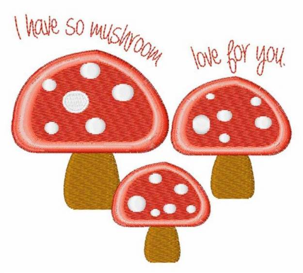 Picture of Mushroom Love Machine Embroidery Design