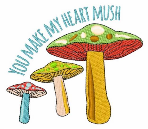 Picture of My Heart Mush Machine Embroidery Design