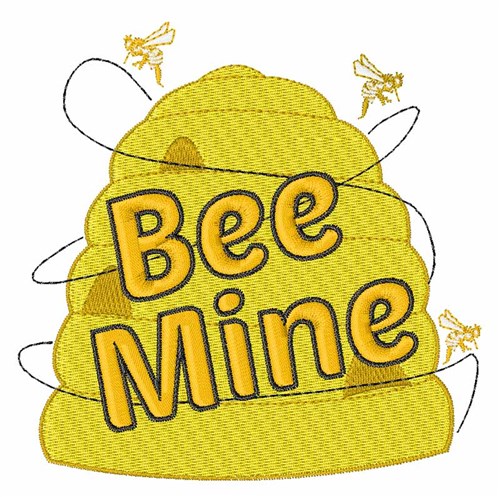 Bee Mine Machine Embroidery Design