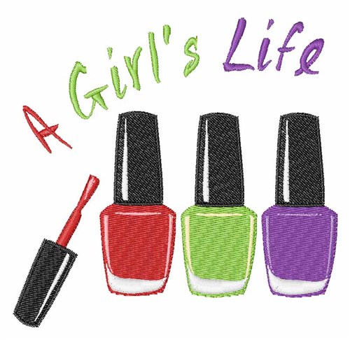 A Girls Life Machine Embroidery Design