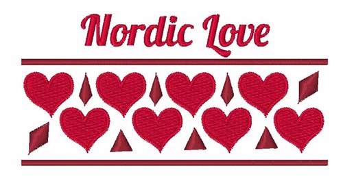 Nordic Love Machine Embroidery Design