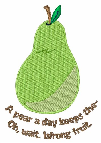 Pear A Day Machine Embroidery Design