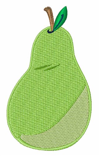 Green Pear Machine Embroidery Design
