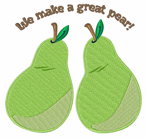A Great Pear Machine Embroidery Design
