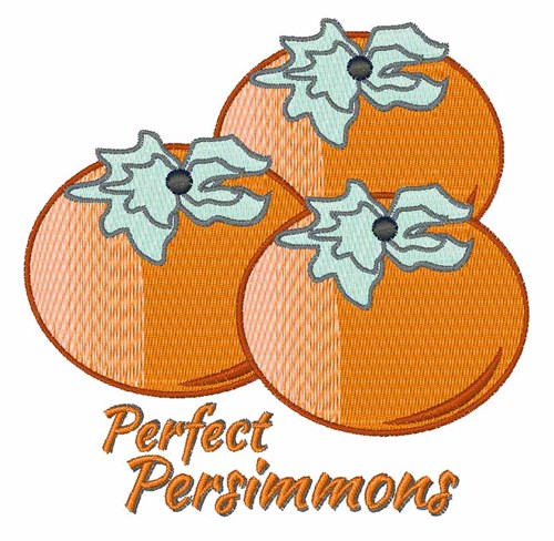 Perfect Persimmons Machine Embroidery Design