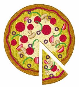 Picture of Pizza Pie Machine Embroidery Design