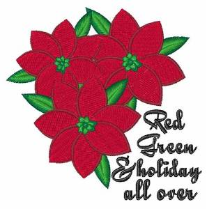 Picture of Holiday Flowers Machine Embroidery Design